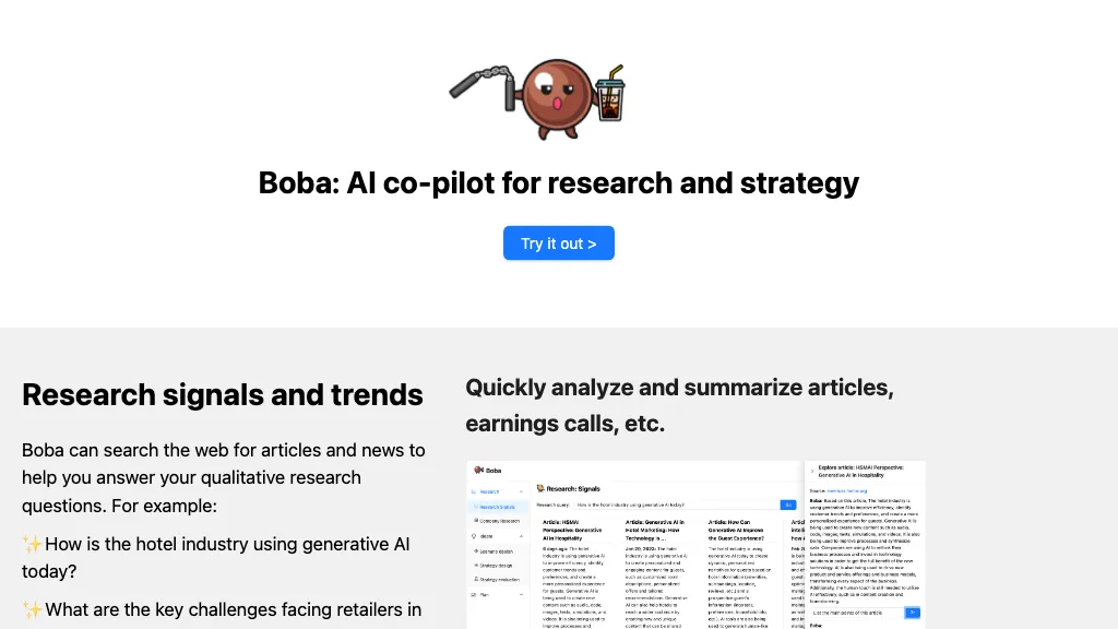 BobaAI - Explore all tools