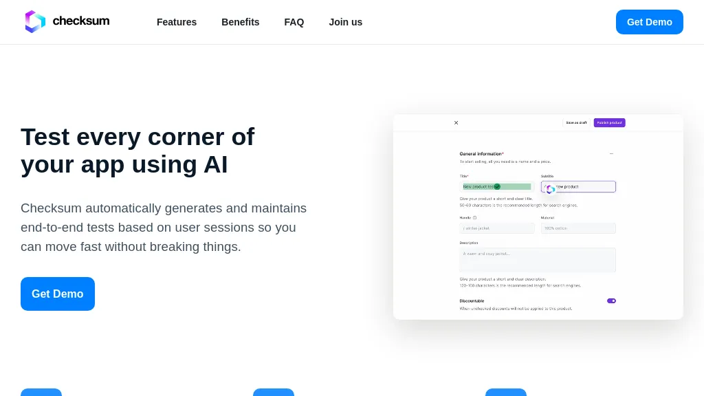 Checksum.ai - Explore all tools