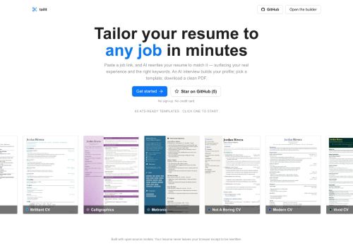 tailit.xyz - Resume enhancement
