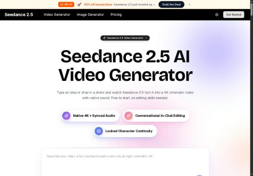 aiseedance25.ai - Text-to-video