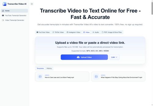 Transcribe Video AI - Transcriber