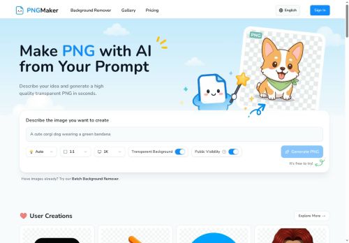 PNGMaker - Image generation