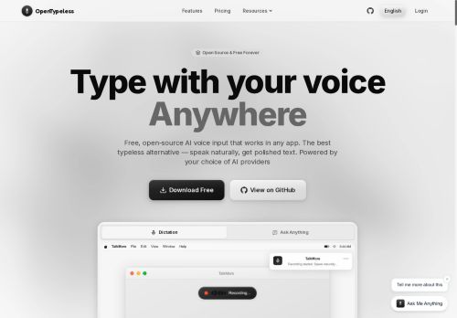 OpenTypeless - Speech-to-text