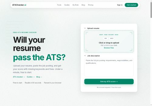 ATSchecker AI - Resume enhancement