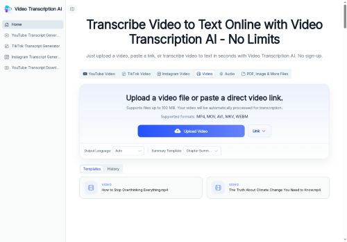 VideoTranscription AI - Transcriber