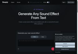 Slooply SFX Generator - Audio generation
